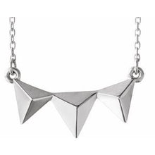 Load image into Gallery viewer, Sterling Silver Pyramid 16-18&quot; Necklace
