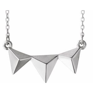 Sterling Silver Pyramid 16-18