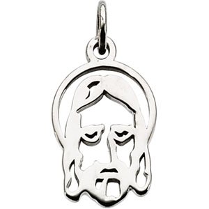 Silhouetted Face of Jesus Pendant 