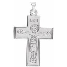Load image into Gallery viewer, Sterling Silver 23.5x18 mm Crucifix Pendant
