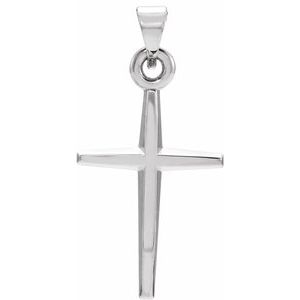 Sterling Silver 27.8x15 mm Cross Pendant