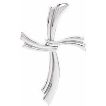 Load image into Gallery viewer, Sterling Silver 49.25x30.5 mm Modern Cross Pendant
