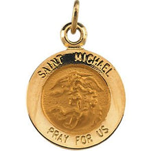 Charger l&#39;image dans la galerie, 14K Yellow 12 mm St. Michael Medal
