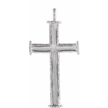 Load image into Gallery viewer, Tree Bark Beaded Cross Pendant
