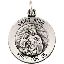 Load image into Gallery viewer, Sterling Silver 18 mm St. Anne Medal
