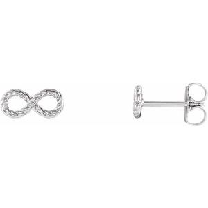 Sterling Silver Infinity-Inspired Rope Earrings