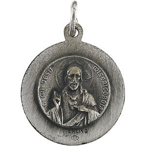 Sterling Silver 15 mm Scapular Medal