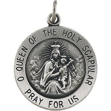 Load image into Gallery viewer, Sterling Silver 18 mm Scapular Medal
