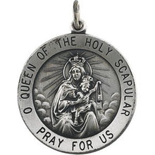 Load image into Gallery viewer, Sterling Silver 25 mm Scapular Medal
