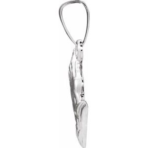 Sterling Silver 20.8x19.3 mm Praying Hands Pendant