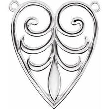 Load image into Gallery viewer, Sterling Silver Filigree Heart Necklace Center
