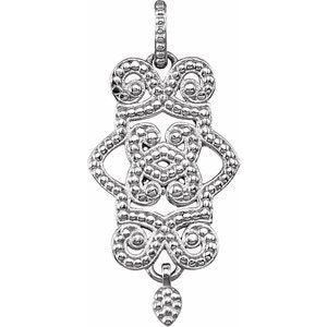 Sterling Silver Granulated Design Pendant