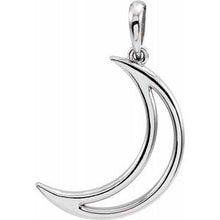 Load image into Gallery viewer, Sterling Silver 25.7x4.7 mm Crescent Moon Pendant
