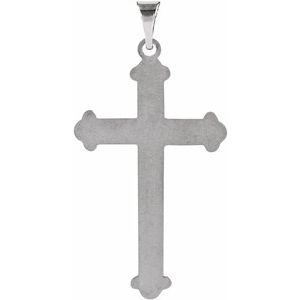 Sterling Silver 25x16 mm Cross Pendant