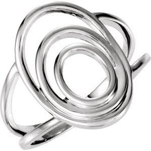 Charger l'image dans la galerie, Sterling Silver 17.8 mm Freeform Ring
