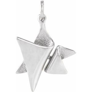 Sterling Silver 19x17 mm Star of David Pendant