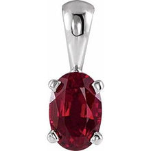 Load image into Gallery viewer, Oval 4-Prong Solitaire Pendant 
