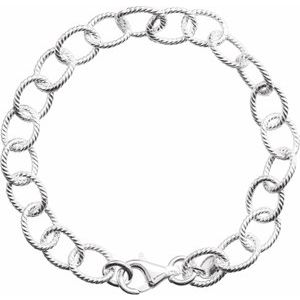 Sterling Silver Knurled Cable 7