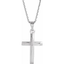Load image into Gallery viewer, Sterling Silver Cross 18&quot; Necklace

