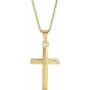 Sterling Silver Cross 18" Necklace