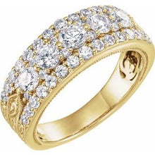 Load image into Gallery viewer, 14K Yellow 1 1/2 CTW Diamond Anniversary Band
