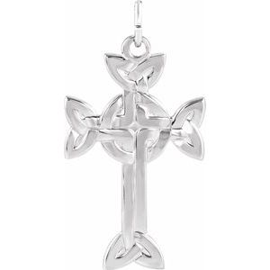 Sterling Silver 31.25x20 mm Celtic-Inspired Cross Pendant