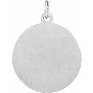 Sterling Silver 22 mm Round St. Francis of Assisi Medal Necklace