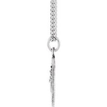 Load image into Gallery viewer, Sterling Silver 15 mm Round St. Patrick 18&quot; Necklace
