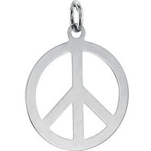 Load image into Gallery viewer, Sterling Silver Circle Peace Sign Pendant
