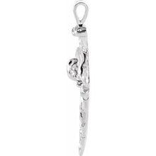 Load image into Gallery viewer, Sterling Silver 18x26 mm Nail Design Cross Pendant
