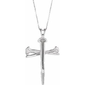 Nail Cross Necklace or Pendant