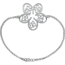 Load image into Gallery viewer, Sterling Silver Flower &amp; Butterfly 7 1/2&quot; Bracelet
