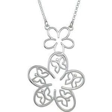 Load image into Gallery viewer, Sterling Silver Flower &amp; Butterfly 18&quot; Necklace
