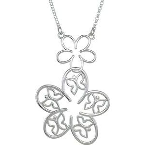 Flower & Butterfly Necklace or Center 