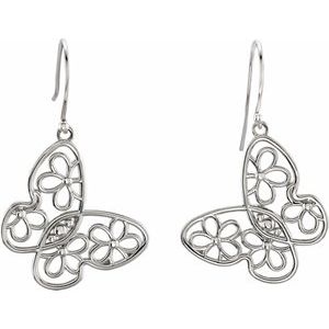 Sterling Silver Floral-Inspired Earrings