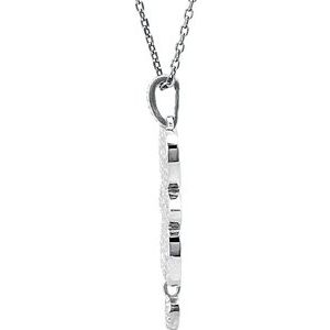 Sterling Silver Floral-Inspired 18" Necklace