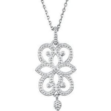 Charger l&#39;image dans la galerie, Sterling Silver Floral-Inspired 18&quot; Necklace
