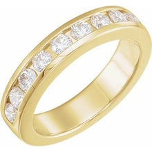 Charger l&#39;image dans la galerie, Jonc anniversaire en diamant 14K jaune 1 CTW
