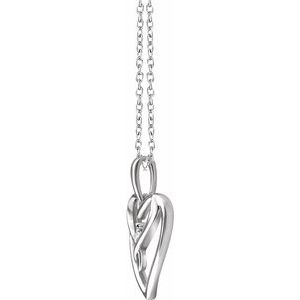 Solitaire Heart Necklace   