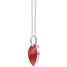 Charger l&#39;image dans la galerie, Accented Red Enamel Heart Necklace  
