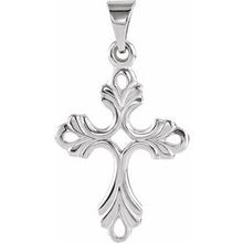 Load image into Gallery viewer, Sterling Silver 24.5x17 mm Design Cross Pendant
