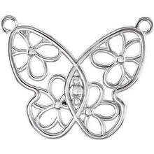 Load image into Gallery viewer, Sterling Silver Butterfly &amp; Floral-Inspired Necklace Center
