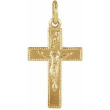 Load image into Gallery viewer, 14K Yellow 14x9 mm Child&#39;s Crucifix Pendant
