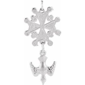 Sterling Silver 24.5x12 mm Huguenot Cross Pendant