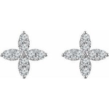 Load image into Gallery viewer, Accented Flower Earrings  
