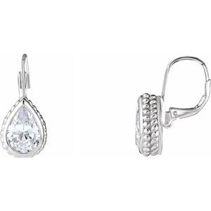 Beaded Rope Lever Back Earrings
