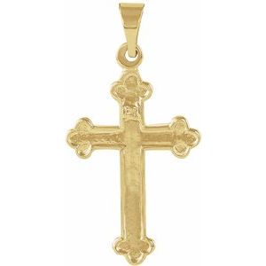 14K Yellow 18.5x12.5 mm Cross Pendant