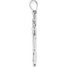 Load image into Gallery viewer, Sterling Silver 27x18 mm Nugget Cross Pendant

