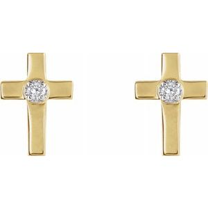 Accented Cross Earrings