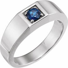 Load image into Gallery viewer, 14K White Sapphire Men&#39;s Ring
